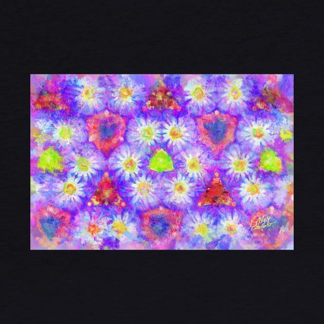 Morning Glory Kaleidoscope Mathematical Abstract Impressionist Painting by BonBonBunny